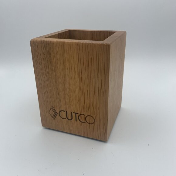 CUTCO Wooden Utensil / Spoon Tool Holder Box Storage 4x4x5” - Picture 1 of 7